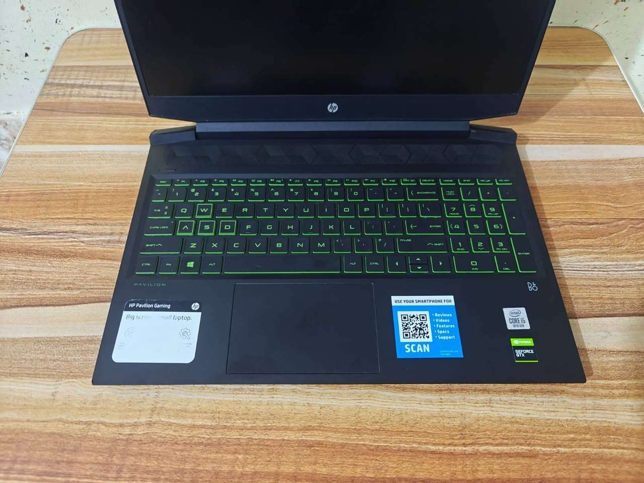 🔥 HP Gaming Pavilion | الجيل العاشر 

💰 السعر: 735 الف عراقي  
💻 لابتوب كيمينك مستخدم أوروبي نظيف

⚙️ المواصفات:
• المعالج: Intel Core i5-10300H
• الرام: RAM:16GB DDR4
• التخزين: SSD 256GB + HDD 1TB
• كرت الشاشة: NVIDIA GTX 1650 Ti 4GB
• الشاشة: 16 انج  تردد 60 HZ 

🎮 ينفع لـ:
الألعاب 🎮 | التصميم والمونتاج 🎬 | Photoshop | InDesign | AutoCAD | الدراسة والعمل

🎁 الملحقات: شاحن + حقيبة
🛡️ ضمان لمدة 7 أيام
🚗 يوجد توصيل لجميع المحافظات
📱 واتساب: ***********
☎️ اتصال: ***********

نص مكتوب في الصور:
- ياسر للحاسبات جودة عالية - أداء مضمون - أسعار منافسة بيع لابتوبات
- DirectX Diagnostic Tool
- System Display 1 Display 2 Sound Input
- This tool reports detailed information about the DirectX components and drivers installed on your system.
- If you know what area is causing the problem, click the appropriate tab above. Otherwise, you can use the "Next Page" button below to visit each page in sequence.
- System Information
- Current Date/Time: Sunday, September 20, 2026, 10:21:12 PM
- Computer Name: DESKTOP-G2S56KJ
- Operating System: Windows 11 Pro 64-bit (10.0, Build 26200)
- Language: English (Regional Setting: English)
- System Manufacturer: HP
- System Model: HP Pavilion Gaming Laptop 16-a0xxx
- BIOS: F.27
- Processor: Intel(R) Core(TM) i5-10300H CPU @ 2.50GHz (8 CPUs), ~2.5GHz
- Memory: 16384MB RAM
- Page file: 4512MB used, 14586MB available
- DirectX Version: DirectX 12
- Check for WHQL digital signatures
- DxDiag 10.00.26100.7920 64-bit Unicode Copyright © Microsoft. All rights reserved.
- Help
- Next Page
- Save All Information...
- Exit
- DirectX Diagnostic Tool System Display 1 Display 2 Sound Input Device Name: Intel(R) UHD Graphics Manufacturer: Intel Corporation Chip Type: Intel(R) UHD Graphics Family DAC Type: Internal Device Type: Full Display Device Approx. Total Memory: 8205 MB Display Memory: 128 MB Shared Memory: 8077 MB DirectX Features DirectDraw Acceleration: Enabled Direct3D Acceleration: Enabled AGP Texture Acceleration: Enabled DirectX 12 Ultimate: Disabled Drivers Main Driver: igdumdim64.dll,igd10iumd64.dll,igd10 Version: 31.0.101.2140 Date: 11/5/2025 03:00:00 WHQL Logo'd: n/a Direct3D DDI: 12 Feature Levels: 12_1,12_0,11_1,11_0,10_1,10_0,9_3 Driver Model: WDDM 3.1 Notes No problems found. Help Next Page Save All Information... Exit
- DirectX Diagnostic Tool System Display 1 Display 2 Sound Input Device Name: NVIDIA GeForce GTX 1650 Ti Manufacturer: NVIDIA Chip Type: NVIDIA GeForce GTX 1650 Ti DAC Type: Integrated RAMDAC Device Type: Full Display Device Approx. Total Memory: 12012 MB Display Memory: 3935 MB Shared Memory: 8077 MB DirectX Features DirectDraw Acceleration: Enabled Direct3D Acceleration: Enabled AGP Texture Acceleration: Enabled DirectX 12 Ultimate: Disabled Drivers Main Driver: nvldumdx.dll,nvldumdx.dll,nvldumdx.d Version: 32.0.16.1692 Date: 9/4/2026 03:00:00 WHQL Logo'd: n/a Direct3D DDI: 12 Feature Levels: 12_1,12_0,11_1,11_0,10_1,10_0,9_3 Driver Model: WDDM 3.2 Notes No problems found. Help Next Page Save All Information... Exit