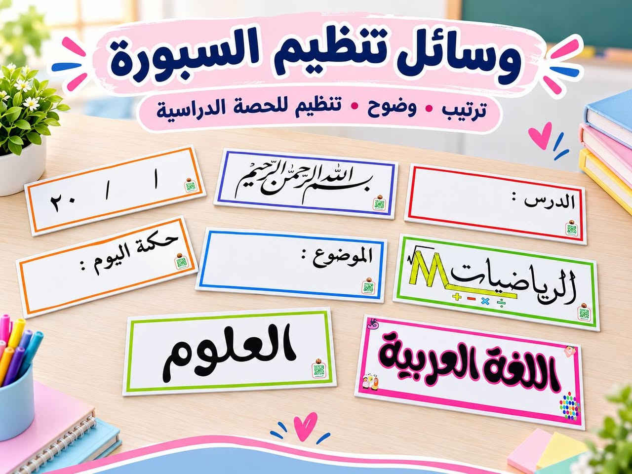 وسائل ممغنطة • تنظيم السبورة • مستلزمات مدرسية