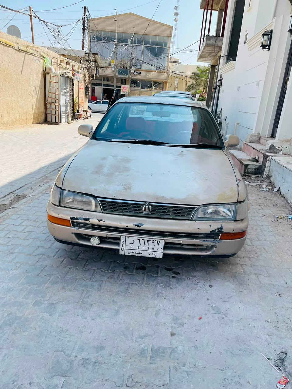 السلام عليكم ورحمه الله

للبيع كورلا مديل ١٩٩٢ 
رقم بغداد مداور ثاني يوم  
السياره كلش حلوه بس جارده 
دواخل جديده مكينه وكير جدد  حداديه حلوه جديده 
السياره كفاله من كص وضربه. وعيب شرعي 
السياره حلوه وجاهز 
السعر ٤٢ وبيه مجال 
لستفسار ***********
العنوان النجف الاشرف قضاء المشخاب
