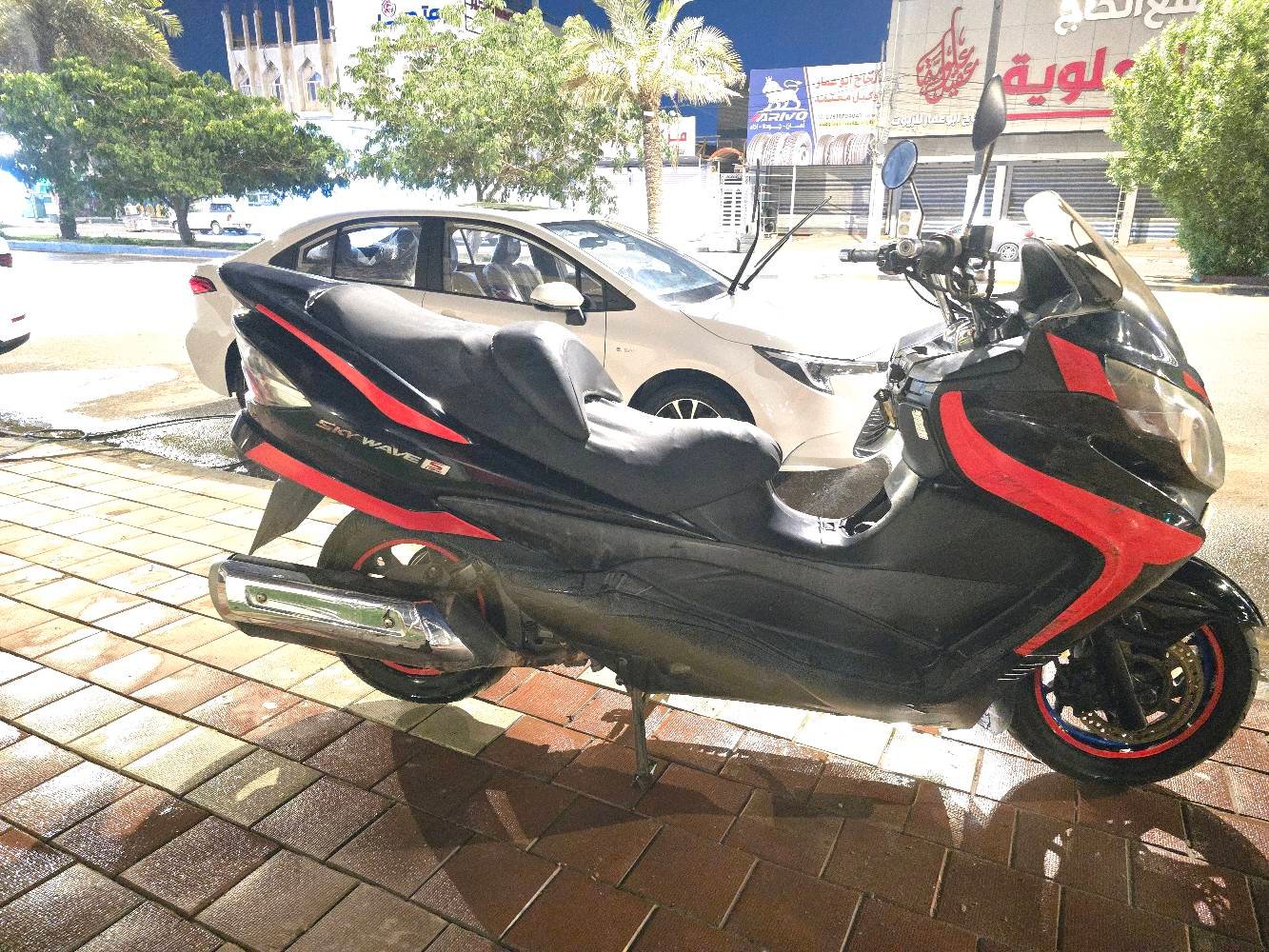 السلام عليكم
للبيع فقط دراجة سوزوكي سكاي ويف Skywave   250 سويج مو بصمه فلتر دهن جديد دهن جديد واصلي ألماني كهربائيات كلهه شغالة مكاتبة بأسمي
موديل 2009 بحالة جيدة ما بيهه نقوصات السعر$7
مكاني النجف الاشرف