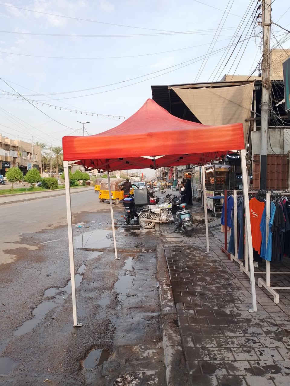مظلة ٣×٣ • فول نظافة • ستاند حديد ٥