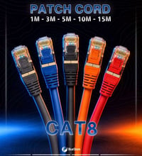 وصول جديد كات 8  نص مكتوب في الصور: - PATCH CORD - 1M - 3M - 5M - 10M ...