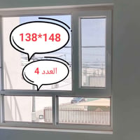 أبواب وشبابيك جديدة • مع زجاج وأقفال • مقاسات متعددة