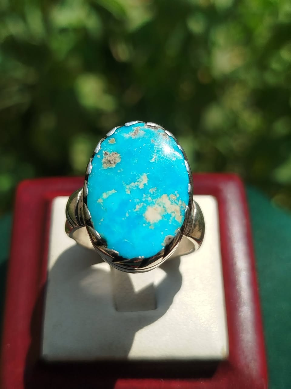 💐تحفه فنيه من 🏵️
🌲الفيروزي الرضوي النشابوري الازرق  🌷
ا🌺لاصلي شرط الفحص اصلي 🌹 
🌿من أعمالي صياغة يدوية ثقيلة ☘️
التواصل على الخاص او رقم الهاتف ***********
العنوان البصرة القرنة الشرش
