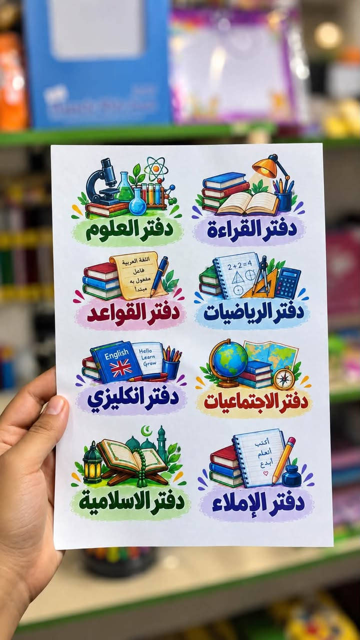 متوفر لسقات اسماء تصميم حسب الطلب ولسقات اسماء المواد سعر الطبقة الف دينار 🔥✅
العنوان : المشخاب - شارع القدس (شارع منتدى المشخاب) مقابل ابو نرجس الحلاق- مجاور مطعم ماكولات ادم 

مكتبة القلم

للتواصل: 

واتساب: ***********

تليجرام: qlm55 

انستغرام: qalam_stor
متوفر توصيل 🚚 داخل وخارج المشخاب
