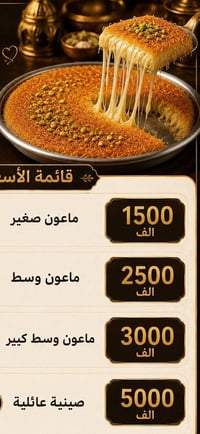 توفر خدمة توصيل كنافة رهف لكافة مجمع بسمايه  07732396208