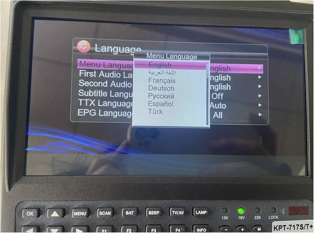 للبيع جهاز كشف وقياس إشارة الستلايت KPT-717S/T+ بحالة ممتازة في البصرة! 📡السلام عليكم ورحمة الله، معروض للبيع جهاز ضبط وإيجاد إشارة الستلايت الاحترافي (Satellite Finder) موديل KPT-717S/T+، جهاز ممتاز وعملي جداً للفنيين أو للاستخدام المنزلي لتوجيه الصحون بكل سهولة وسرعة.✨ أهم مواصفات ومميزات الجهاز:دعم اللغة العربية: القوائم والخيارات باللغة العربية لسهولة الاستخدام.شاشة ملونة واضحة: شاشة مريحة لمتابعة قوة الإشارة وجودتها بدقة.لوحة تحكم كاملة: أزرار سريعة مع ميزة الإضاءة الخلفية للعمل الليلي (LAMP).مؤشرات LED: توضح قفل الإشارة (LOCK) وحالة الفولتية (13V / 18V).حالة الجهاز: نظيف جداً وبحالة ممتازة وشغال 100%.💵 السعر: 150,000 دينار عراقي📍 الموقع: البصرة📞 للتواصل والاتصال: ***********

