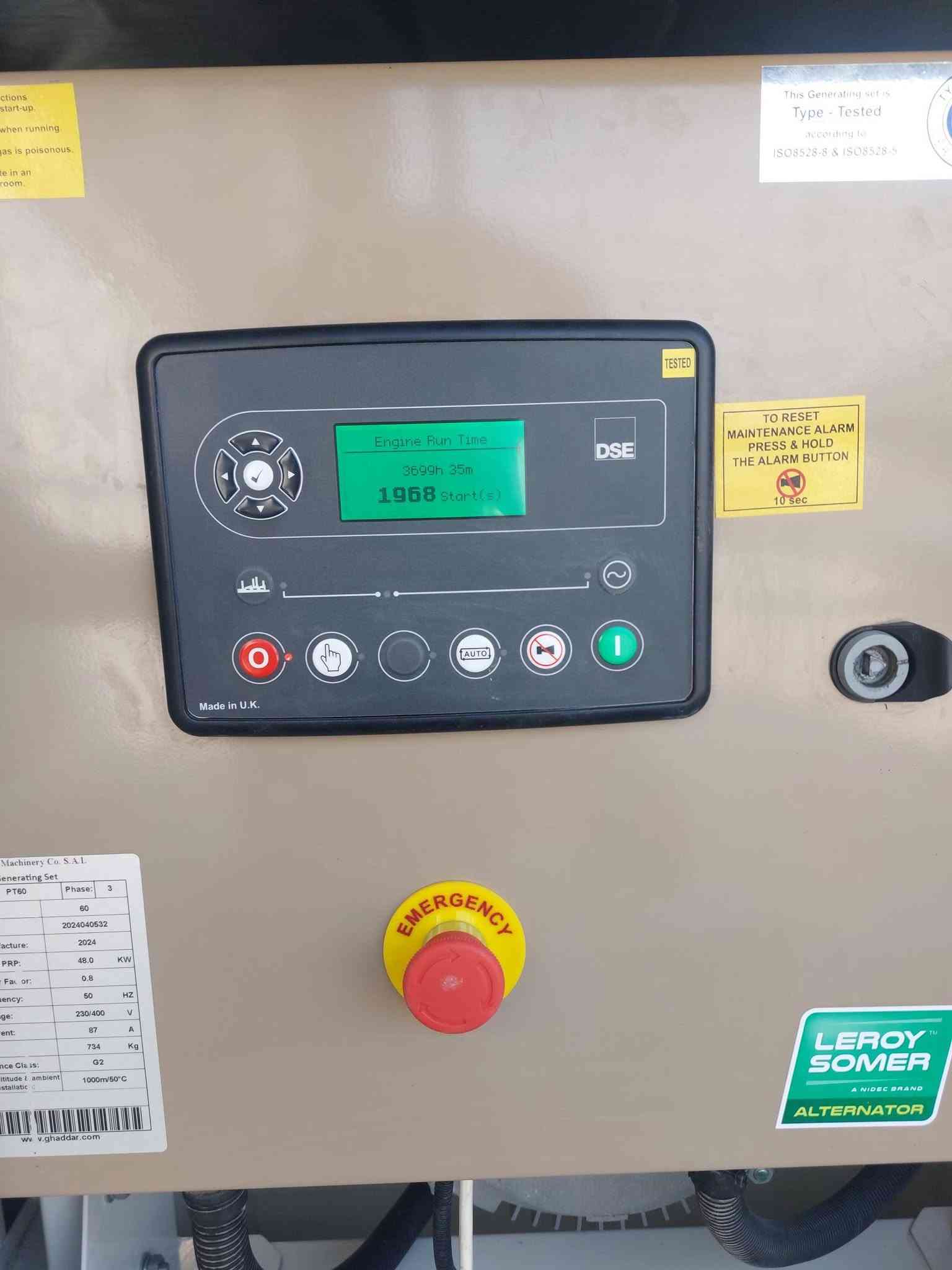 مولد 60KVA غدار للبيع مشتغله ٣٠٠٠ساعة على وضع الشركة
للإستفسار على الرقم ***********
