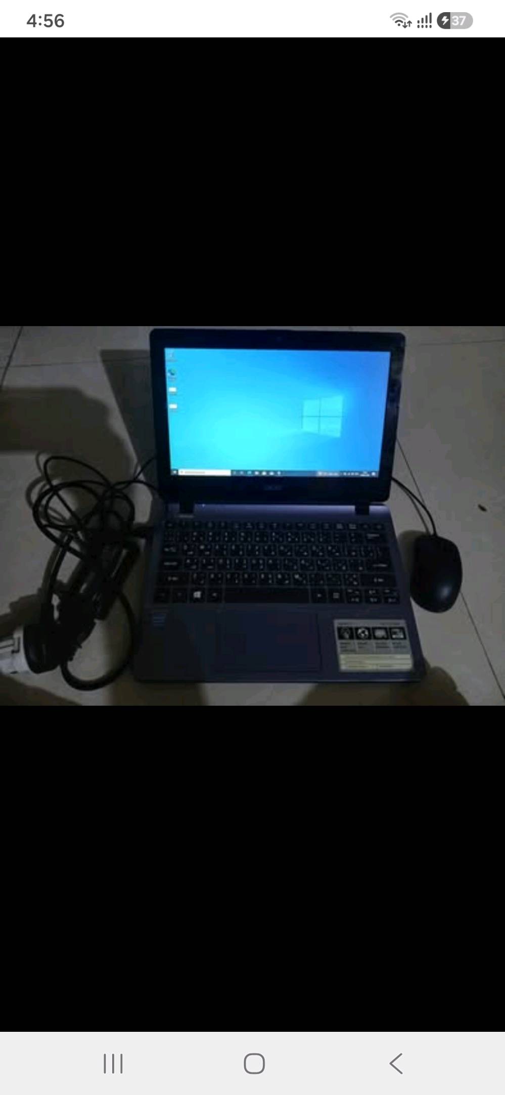 laptop Acer EOOK721 cpu 2.16  500HDD i3 Intel HD Graphic
شنو حالة اللابتوب هسه: بيه خدوش، كسر، مفصلات مرتخية، أو أي عطل بالشاشة/الكيبورد/البطارية؟: 
لا يوجد
البطارية شكد تقريبًا تبقى تشتغل ويا الاستعمال العادي؟ وهل الشاحن الأصلي موجود ويّا الجهاز؟: 
٤ ساعات