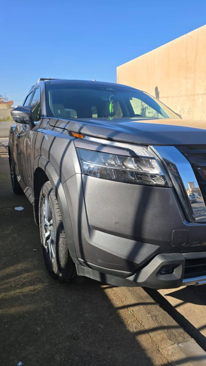 السلام عليكم للبيع او المراوس
Nissan Pathfinder 2024  SL

عداد المسافة 30000 mile 

السعر200$
 مرقمة موصل
المواصفات 

بصمة تشغيل

بصمة ابواب

تشغيل عن بعد(Remote Start) 

صندوق شفط كهربائي 

كاميرات محيطية 360°

رادار امامي (تحديد مسار)

رادار جانبي (نقاط عمياء)

رادار خلفي (تحذير من الاصطدام)

حساسات امامية+ خلفية

كشنات جلد

كشنات تدفئة 

تبريد قطعتين لمس
تبريد للمقاعد الاخيرة 
بردات خلفية 

تحكم وضعيات القيادة...Drive Modes 

اوتو ستارت Auto Start 

اوتو ستوب Auto Stop

شفتات استيرن 

هيتر استيرن

Apple Car Play

Android Auto 

هاند بريك بصمة

اوتو هولد Auto Hold

مانع انزلاق+ABS

شاشة كبيرة لمس+كاميرا

منافذ AUX+USB

***********
