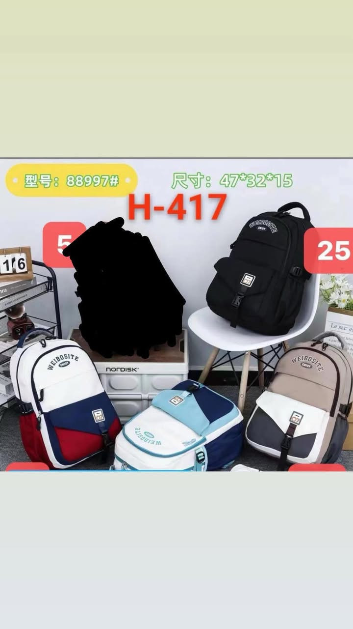 جملة ومفرد 
حقيبه مدرسيه موديلات جديدة
سعر القطعه / 8,000 الف دينار 
قطعتين / 15,000  الف دينار 
ثلاث قطع / 20,000 الف دينار 
توصيل داخل خانقين / ٢،٠٠٠ الف دينار 
توصيل مناطق ديالى / ٣،٠٠٠  الف دينار 
توصيل بغداد والمحافظات / ٥،٠٠٠  الف دينار
للجملة مراسلة الصفحة أو الاتصال على الرقم أدناه 
العنوان / خانقين - دارة كونارة 
للمعلومات مراسلة الصفحة او الاتصال على الرقم 
  -- ***********
