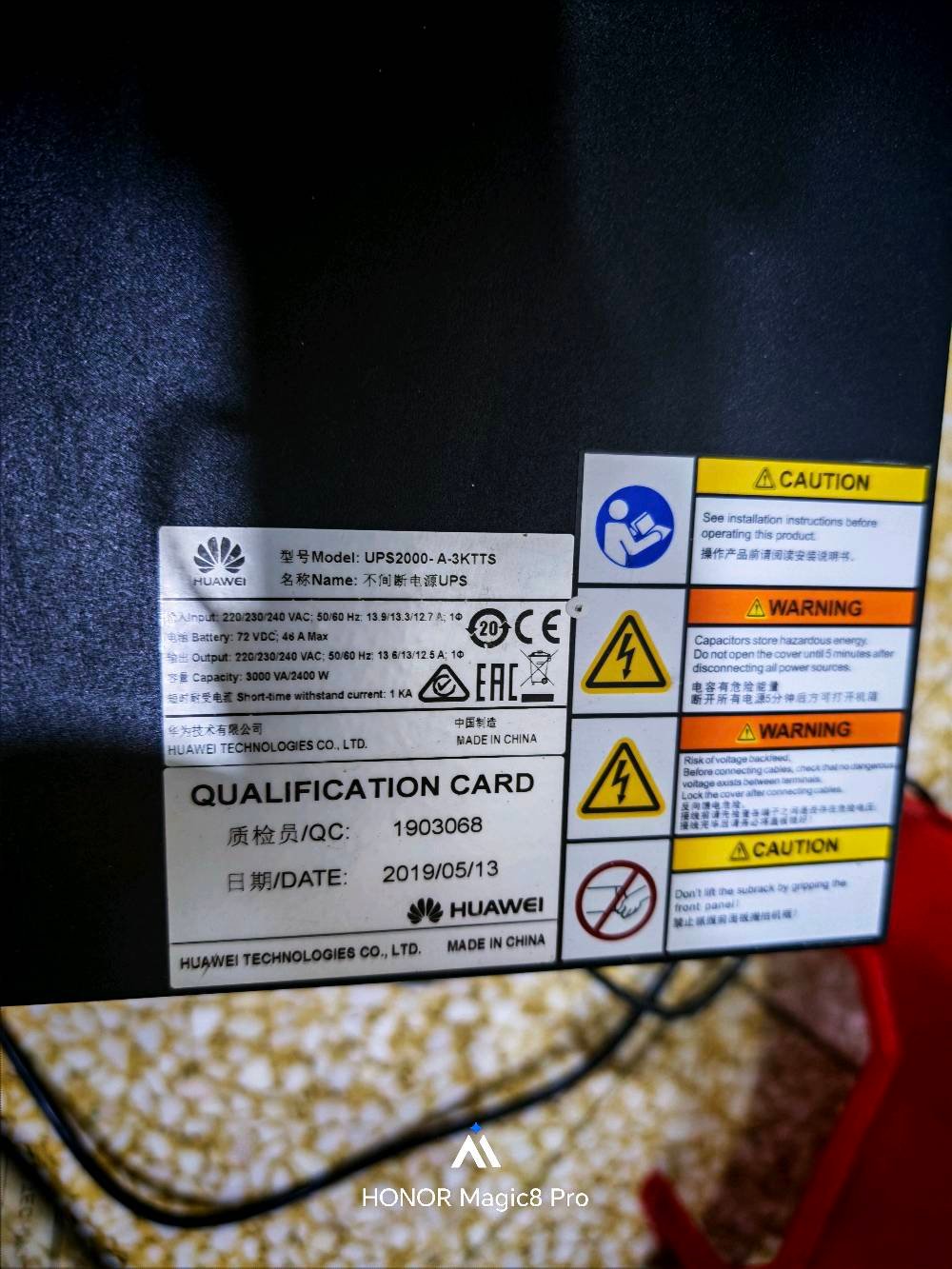 ups online 3kv Huawei 
ماركه هواوي مفتوح فقط على كد الفحص شبه جديد يشغلك تقريبا 13 امبير بطاريات جدد عدد 6 
مكاني بلديات