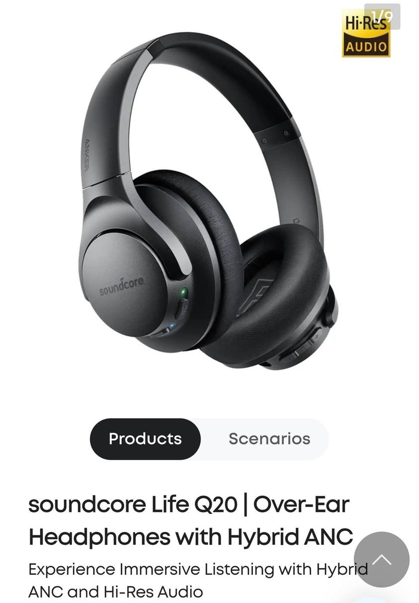 Soundcore H30i
السعر 15 الف ( مستخدم )
Soundcore Q20 
السعر 30 الف ( مستخدم )
Sound core Space one 
السعر 55 الف ( مستخدم )

المايك مع الستان: 125 الف ( جديد)

المكسر: 15 الف

التواصل: ***********

نص مكتوب في الصور:
- 1/6 Products Scenarios soundcore Q30 | Bluetooth Noise Cancelling Headphones The New Generation of Active Noise
- MICROPHONE ARM STAND HEAVY LOAD BEARING SLAPPABLE