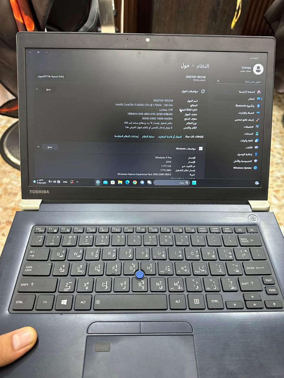 تيكرا X40-E • i5-8350U • ٨ جيجابايت رام