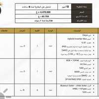 طاقة شمسية • أقساط ٧ سنوات • بطاريات ليثيوم