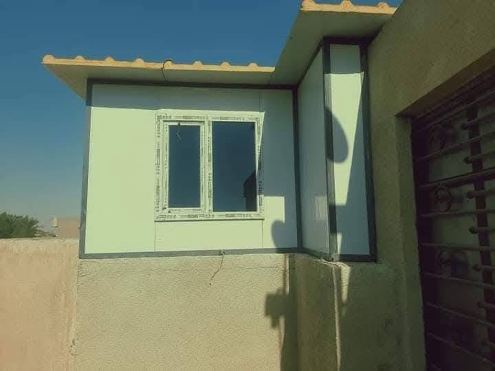 تصميم بيوت وكرفونات وجملونات ومخازن من سندويج بنل 
عازل الحرارة والبرد و الرطوبة 
تفاصيل البناء🏗
2...هيكل حديد نوعية زاويه  3 انج...2.م
3...تطبيق السندويج سقف جدار سمك 5..سم
4... تطبيق الارضية سراميك حسب الون
5...تنصيب ابواب و شبابيك بلاستك................
6...تأسيس كهربائيات كامل............
7.سقف ثنوي حسب طلب الون مع تغليف جدران حسب الون
8 تاسيس ماء + مجاري كامل 
تسليم مفتاح كامل 💯
العمل في صلاح الدين 
الستفسار و التصال 
*********** اتصال و #واتساب 
اتصال 
او المراسلة علا الواتساب فقط
