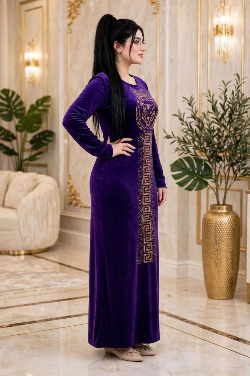 فستان مخمل • جُملة • مقاسات M-L-XL-2XL