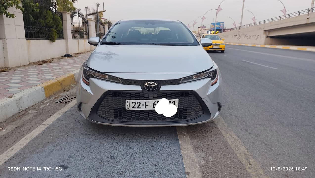 كورلا موديل 2020رقم اربيل محرك 20سنويه لغاية 2031ضررها جاملغ الخلفي فقط باسمي شرط التحويل بيها بطاقه بنزين السعر 137$مبايل ***********
