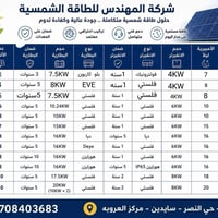 طاقة شمسية • أقساط ماستر كارد • ضمان ١٠ سنوات