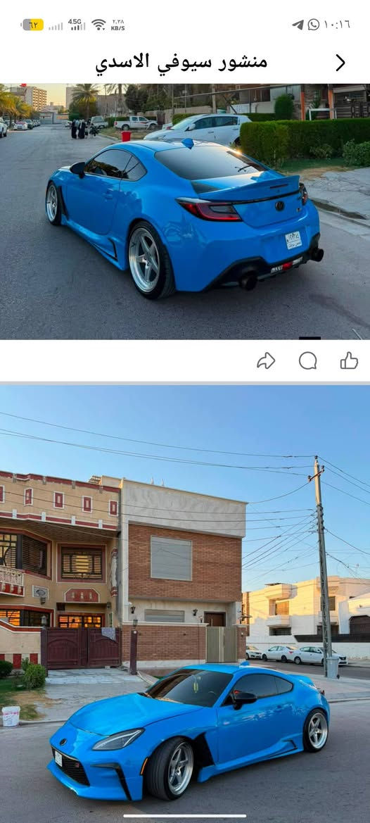 السلام عليكم للبيع او مراوس 
تويوتا 86 GR موديل, 2023 محرك 2400  فئه بريميوم سلندر دفع رباعي كير عادي7 نمر مانيوال طياره رقم فحص تتحول باي محافظة معامله جاهزه ماشيه  49كم لدات زنون اماميه بلادي كروز رياضي ويل 18 بلاد دواخل شامو كشنات تدفئه وتبريد مرايا جانبيه شفط كهرباء حساسات تحديد سرعه نقط عمياء ورادرات شاشة لمس كامرة خلفية تخم تاير جديد حادث مقدمة البنيد جهة السائق والجالمغ جهة السائق حادث بسيط مكان السيارة بغداد البياع السعر 163 
*********** واتساب
