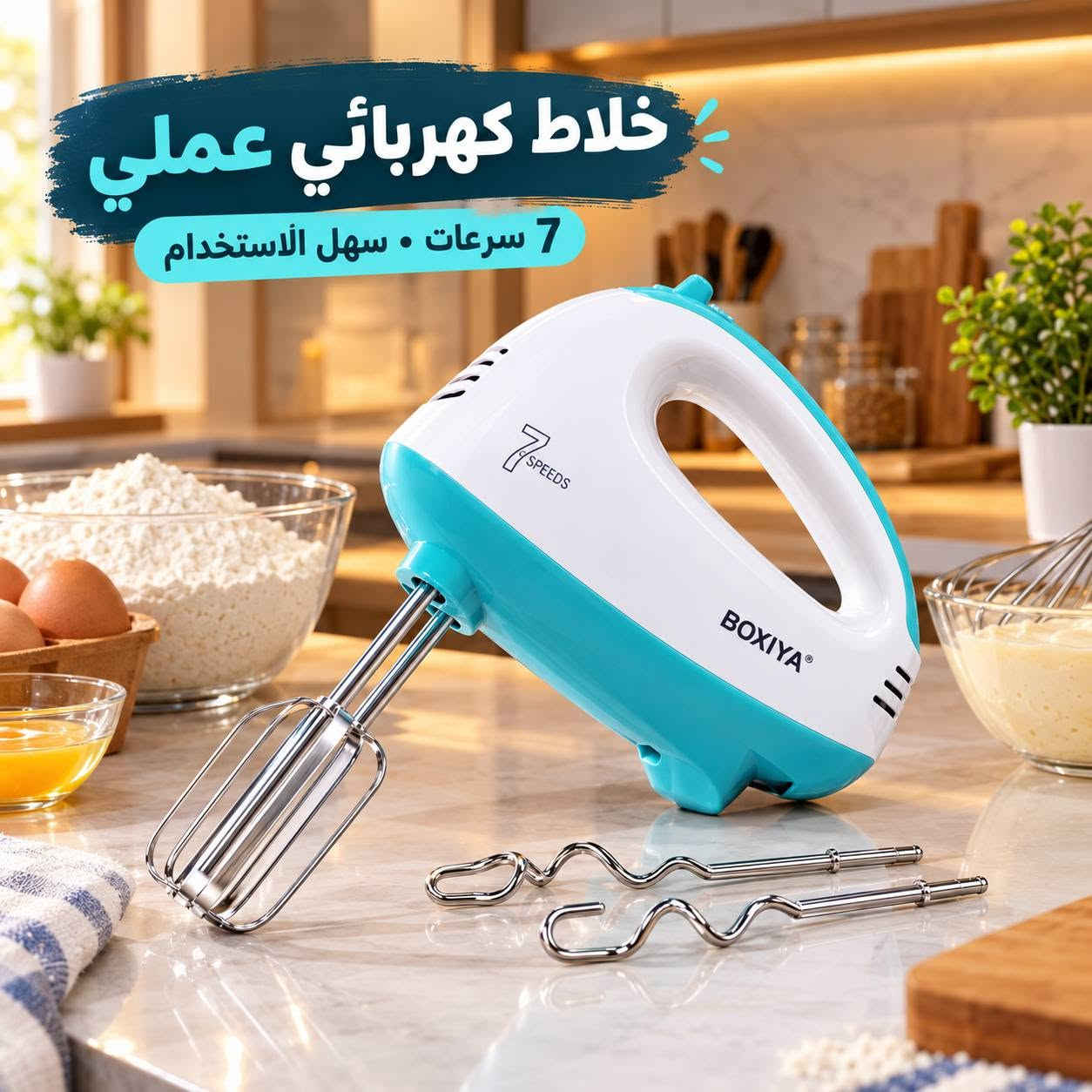 خلاط BOXIYA • خلاط يدوي • 7 سرعات