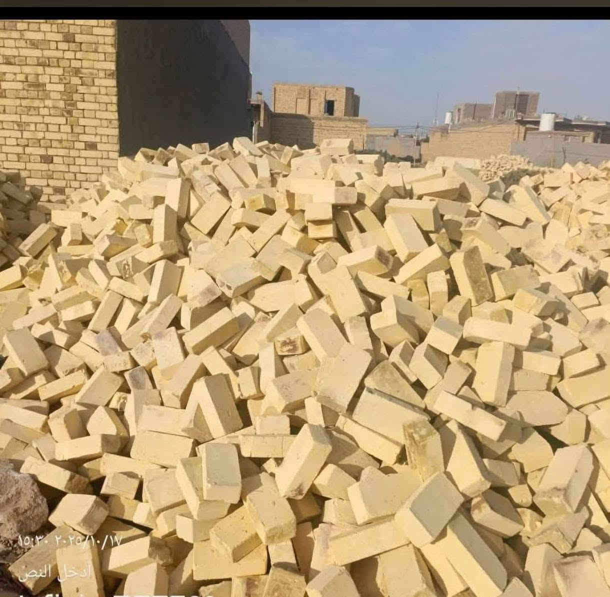***********
ملاحضه: كل منطقه ونوع طابوكه اله سعر  
   طابوق_درجه_اولئ_لون_قوه_ركن زياده_500 طابوكه معا ضمان سترجاع الطابوكه اذا منجيبلك حسب لاتفاق الطابوق_المتوفر_بيرنه_انجكتر_طيب)للطلب والاستفسار خاص الصفحة او واتساب ✅  متوفر تك او سكس حسب

