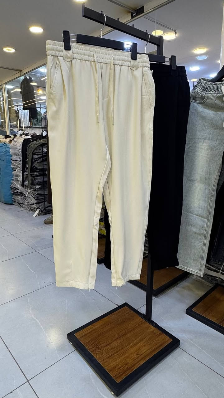 بجامة قماش • مقاسات M-4XL • اسود اوفوايت