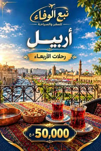 رحلات الاربعاء • اربيل سليمانيه • شامل سكن ونقل