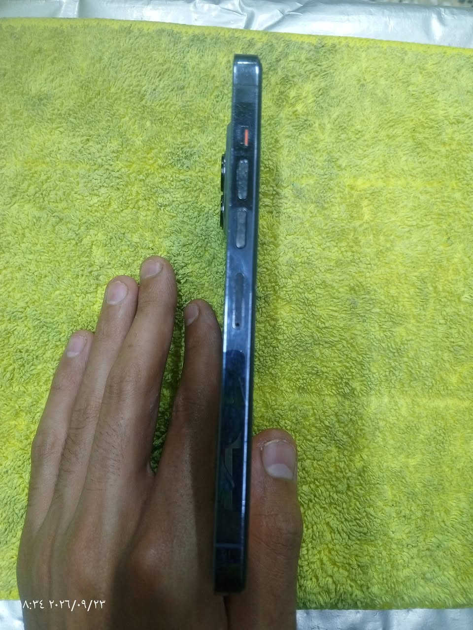 سلام عليكم ايفون 13 برو ماكس شرق اوصط مبدل ضهر ولبطاريه معلايه شاشه كفاله ما مبدله كلشي شغال بي كامل ملحقات سعر 700 وبي مجال مكاني ميسان ***********

نص مكتوب في الصور:
- ١٨:٣٤ ٢٠٢٦/٠٩/٢٣
- ١٨:٣٤ ٢٠٢٣/٠٩/٢٣