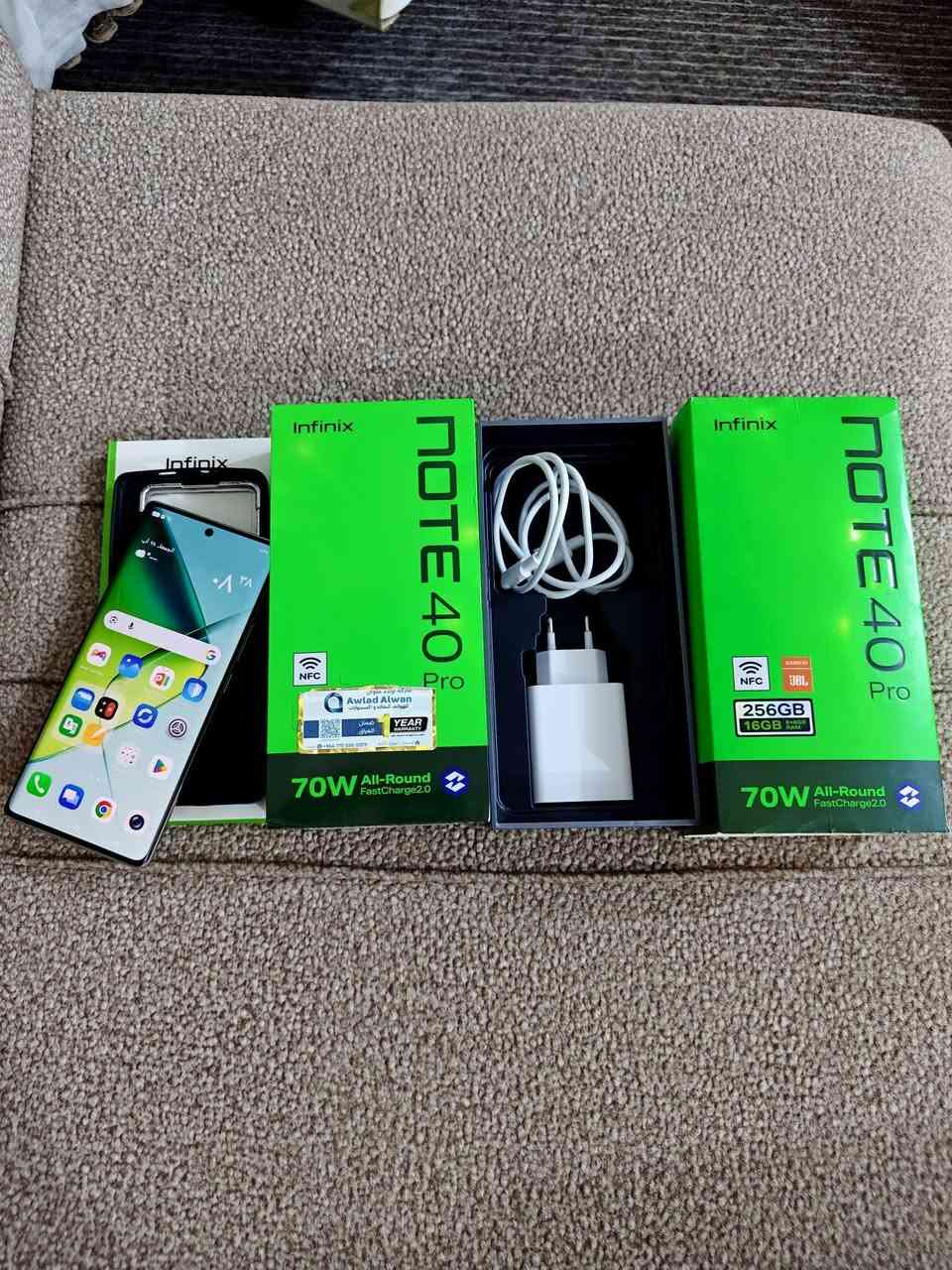 انفنكس نوت 40 برو 💚
نضيف 100% مكفول من كلشي

المواصفات

الشاشة اموليد منحنية بتردد120 هرتز 
ضد الصدمات

ذاكرة 256 عشوائية 16 كيكا

بطارية 5000 ملي امبير

 شحن سريع 70 واط

دبل سيمكارت

بصمة شاشه 

السعر 250 

الشراي يراسلني خاص لو يتصل
 ***********
