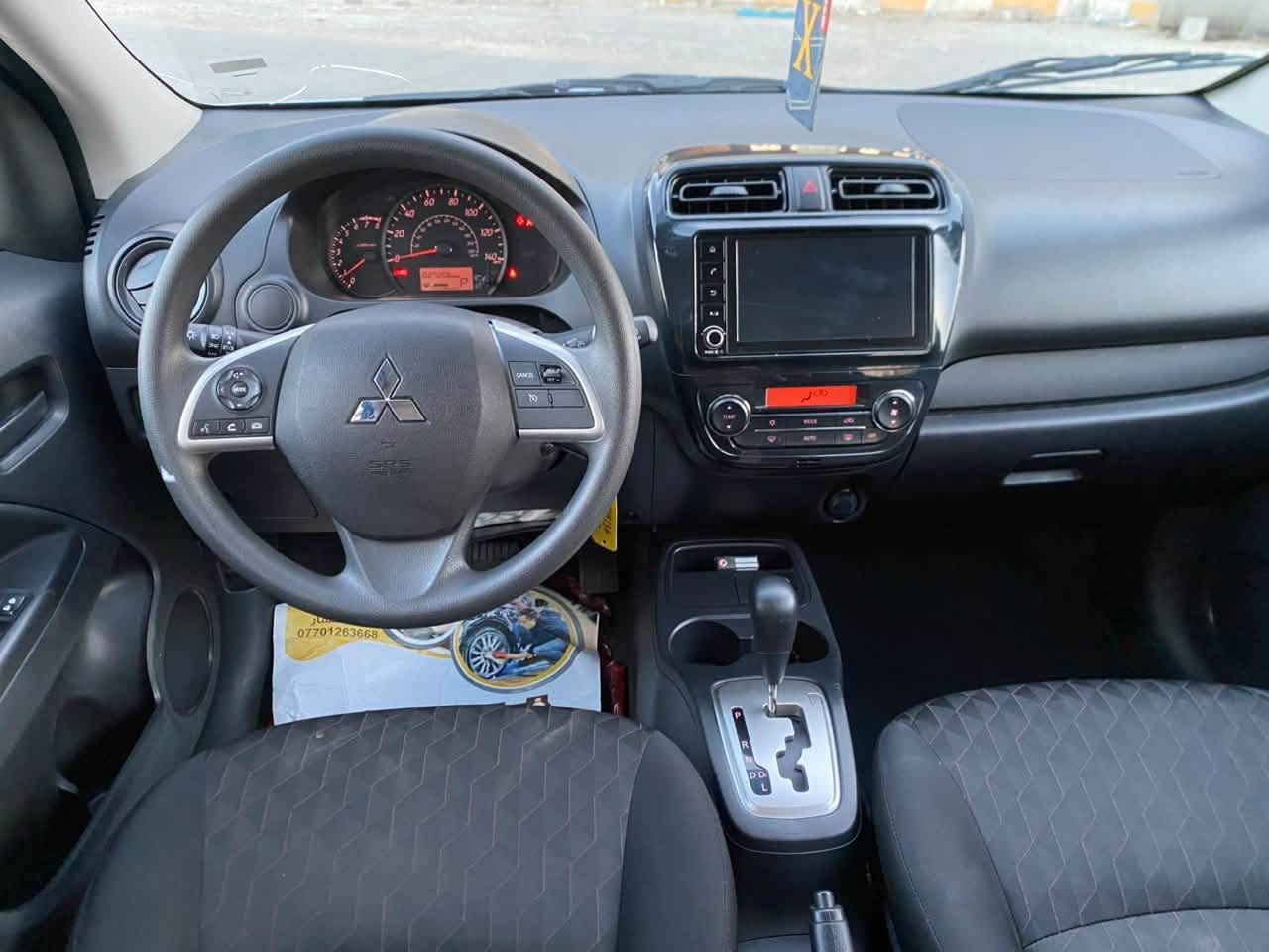 السلام  عليكم Mitsubishi Mirage 2024 

لون سلفر جديده السياره 
محرك 1.2/ 3 سلندر 
استهلاكها ممتاز جدا 5راكب 
شاشه وسطيه 
تحكم بالستيرن 
مثبت سرعه 
مانع انزلاق ABS
كامره خلفيه 
نضام التخفيف من الانصدام الامامي 
نظام التحكم الالكتروني بلثبات ( ESC)
وسائد هوائيه ونظام تحذير ضغط الاطارات المنخفض 
تبريد ثلج ماشيه 27ميل 
#السعر 103ورقه وبيها مجال 
مكان السياره بغداد 
للاستفسار 
***********
