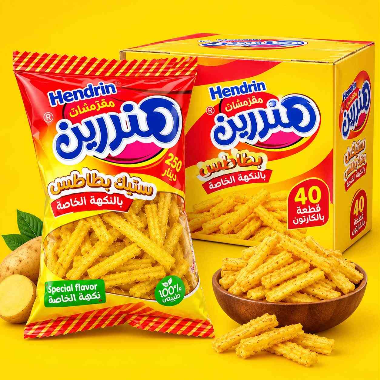 شيبس ستيك • نكهة خاصة • ٤٠ قطعة