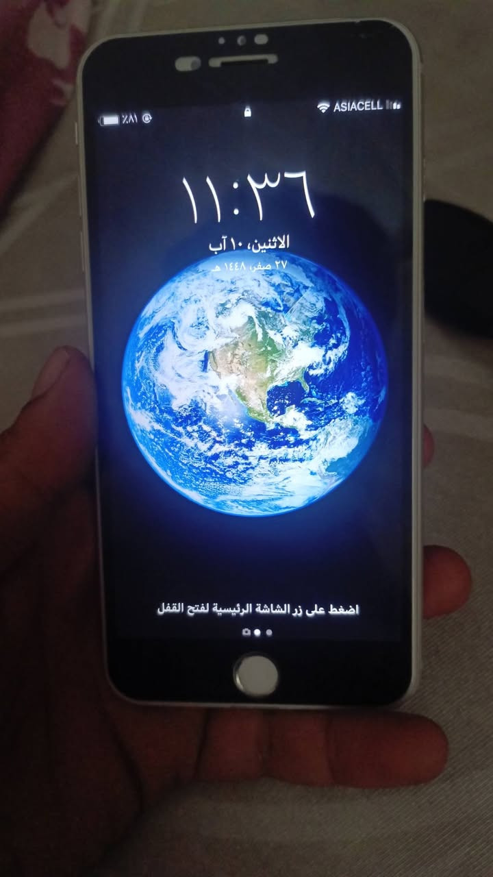 السلام عليكم 6بلس للبيع كلش نضيف وكلشي شغال بطارية 83 سعر 75 وبي مجال ***********
