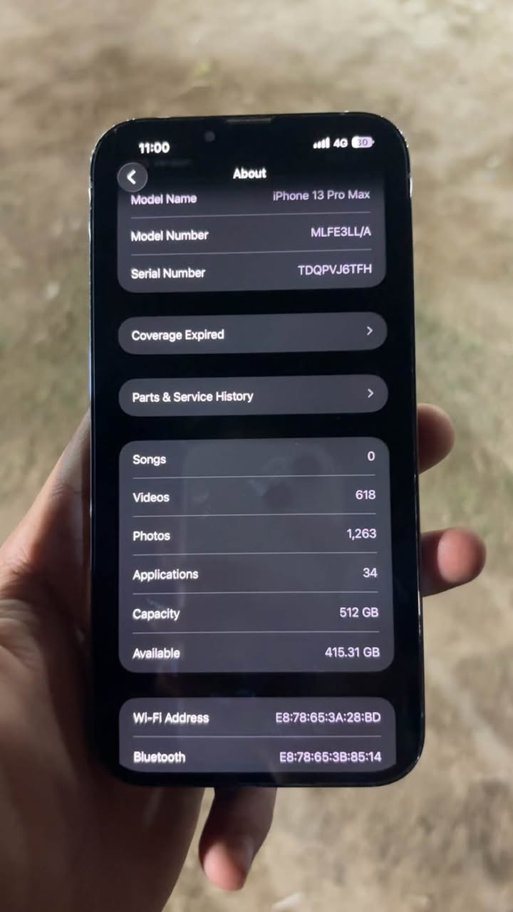 13 برو ماكس ذاكره 512 بطاريه 82 أمريكي جهاز بي فطر كلش صغير موضح بصوره ممأثر وفيس إيدي واكف بسبب وكعه والباقي مكفول من كلشي قيم وأخذ للبيع مكاني بغداد ***********

نص مكتوب في الصور:
- 11:00
- 4G 30
- Battery Health & Charging
- Phone batteries, like all rechargeable batteries, are
- consumable components that become less effective as
- they age. Learn more...
- Maximum Capacity
- 82%
- This is a measure of battery capacity relative to when it
- was new. Lower capacity may result in fewer hours of
- usage between charges.
- Peak Performance Capability
- Built-in dynamic software and hardware systems will help
- counter performance impacts that may be noticed as
- your iPhone battery chemically ages.
- Optimised Battery Charging
- To reduce battery ageing, iPhone learns from your daily
- charging routine so it can wait to finish charging past
- 80% until you need to use it.