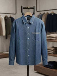 قميص جينز • تطريز راقي • مقاسات M-L-XL-XXL