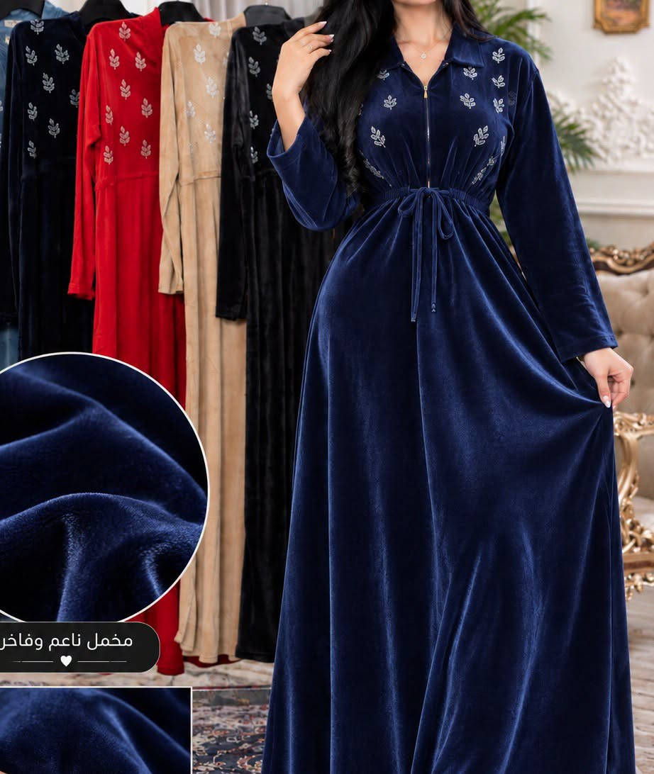 دراعه تونسي • مخمل ناعم • مقاسات L-3XL