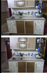 كاونتر المنيوم للبيع 4 قطع  السنك مرمر كوارتز طبيعي 400 الف  078376612...