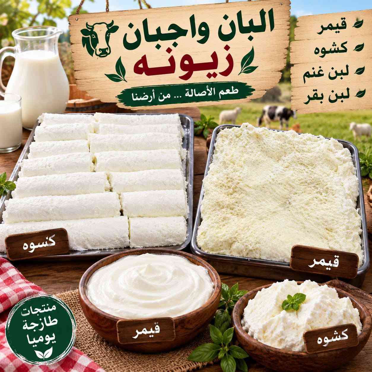 قيمر • جبن عرب • لبنه حبه سوداء