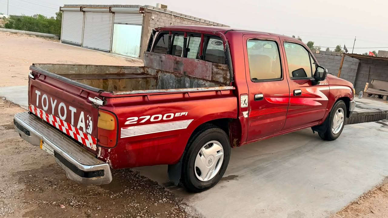تويوتا جمره موديل2002محرك بخاخ 2700
السياره مكفوله من الضربه القويه والتبديل والعيب الشرعي 
شرط التحويل 
المكان ؛ البصرة  سفوان 
السعر 70
***********
