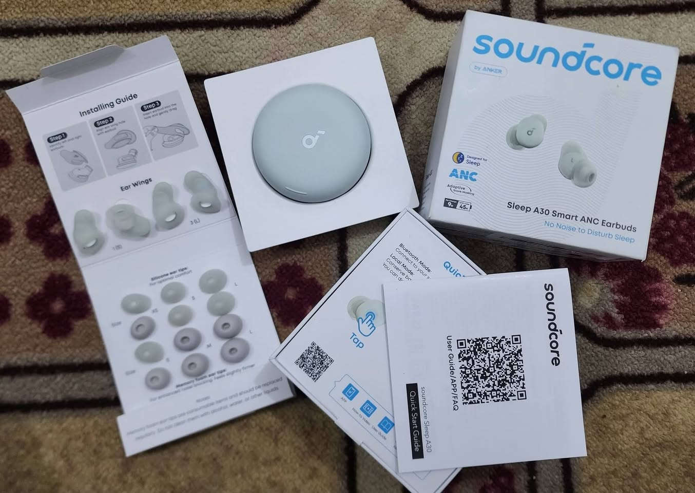 ايربود النادر من شركة.Soundcor المصممة لاوضاع النوم والموسيقى

ساوندكور سليب A30

تقنية عزل الضوضاء التكيفية 4-Point Noise Masking (System

تحكم ذكي للحجم Smart Volume Control لضبط مستوى الصوت تلقائيا حسب بيئة النوم ومنع الإزعاجات المفاجئة

تصميم مريح ثلاثي الأبعاد ( 3D ergonomic مدعوم بتقنية Air Wing وغطاء سيليكون فائق النعومة لتقليل الضغط على الأذن أثناء النوم على الجانب

وضع النوم Sleep Mode يقدم حتى 14 ساعة من التشغيل في الشحنة الواحدة، ويمكن أن يمتد إلى 80 ساعة باستخدام العلبة

وضع البلوتوث Bluetooth Mode يسمح بتشغيل الموسيقى أو الصوت حتى 10 ساعات، ويصل إجمالي التشغيل إلى 55 ساعة مع العلبة

مزودة بحساس MEMS وساعة Real-Time لتتبع حركة النوم وضعية الجسم، ومدة النوم، مع عرض نتائج وتحليلات كاملة في يليق oundcore

تطبيق Soundcore يوفر تخصيصات متعددة مثل جدولة الإغلاق التلقائي ضبط الصوت، تتبع النوم، وحتى ميزة "العثور Find Device " على السماعة

مقاومة للعرق والرذاذ (IPX4) ما يجعلها مناسبة لاستخدامات ما قبل النوم أو السفر

السعر 100 الف دخل خاص او واتساب *********** مكاني بغداد مدينة الصدر قطاع 28

نص مكتوب في الصور:
- وضْع AI الكل المحتوى المطابق مرئيًّا 6 مواقع إلكترونية سعر سماعة Soundcore Sleep A30 المخصصة للنوم هو 229.99 دولاراً عند الإطلاق الرسمي. 1+ The Verge ومع ذلك، تتوفر حالياً خيارات أسعار مختلفة بناءً على العروض المتاحة: السعر المخفض: يمكن العثور عليها أحياناً بسعر يتراوح بين 179.99 و199.99 دولاراً. إصدار Sleep A30 Special: أطلقت الشركة نسخة محسنة (A30 Special) بسعر رسمي يبدأ من 199.99 دولاراً. 2+ SoundGuys تتميز هذه السماعة بكونها تدعم خاصية إلغاء الضوضاء النشط (ANC) المصمم خصيصاً للنوم، ونظام حجب أصوات الشخير، مع عمر بطارية يصل إلى 9 ساعات في الشحنة الواحدة. 1+ Soundcore هل ترغب في معرفة أماكن توفرها أو مقارنة مواصفاتها مع الإصدار السابق (Sleep A20)؟ بإمكانك السؤال عن أي موضوع