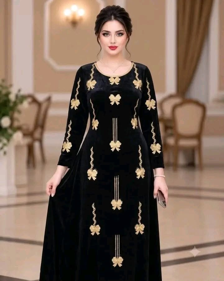 دشداشا نسائي • قديفة ثقيل • مقاسات L XL XXL