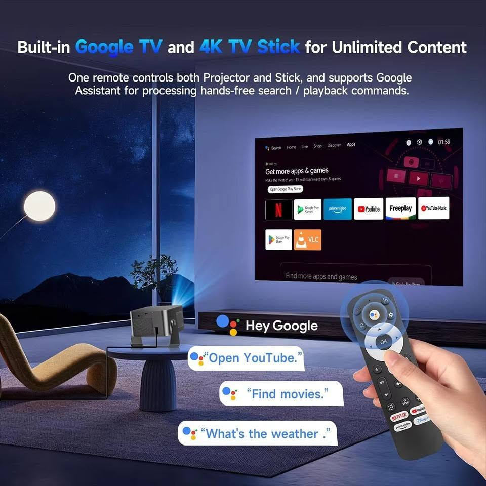 بروجيكتور MAGCUBIC • Google TV • ٩٠٠ ANSI