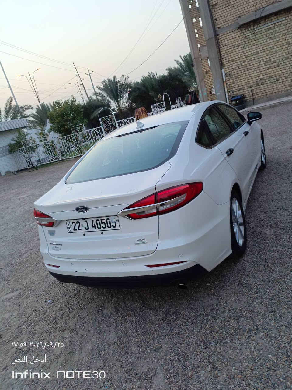 بيع او مراوس
السلام عليكم 
فرود فيوجن للبيع 
موديل 2020 
امريكي 
مواصفات 
SE
معروفه  
كامرات 
حساسات
رادار بالمري 
 بصمه 
شاشه 
كير موس 
قطعتين تبريد 
داخل اسود مخمل 
ويل 18 
محرك 1500 تيربو 
صدر جديد 
مكينه و كير نضيفات 
رقم اربيل تحويل مباشر 
مكاني فلوجه 
بيع او مراوس 
سعر. 110 و بيها مجال 
***********
سونار مرفق بالنمشور

نص مكتوب في الصور:
- ١٨:٠١ ٢٠٢٦/٠٩/٢٥
- أدخل النص
- Infinix NOTE30
- ١٨:٠٠ ٢٠٢٦/٠٩/٢٥
- Infinix NOTE 30
- ١٧:٥٩ ٢٠٢٦/٠٩/٢٥
- 18:00 ٢٠٢٦/٠٩/٢٥