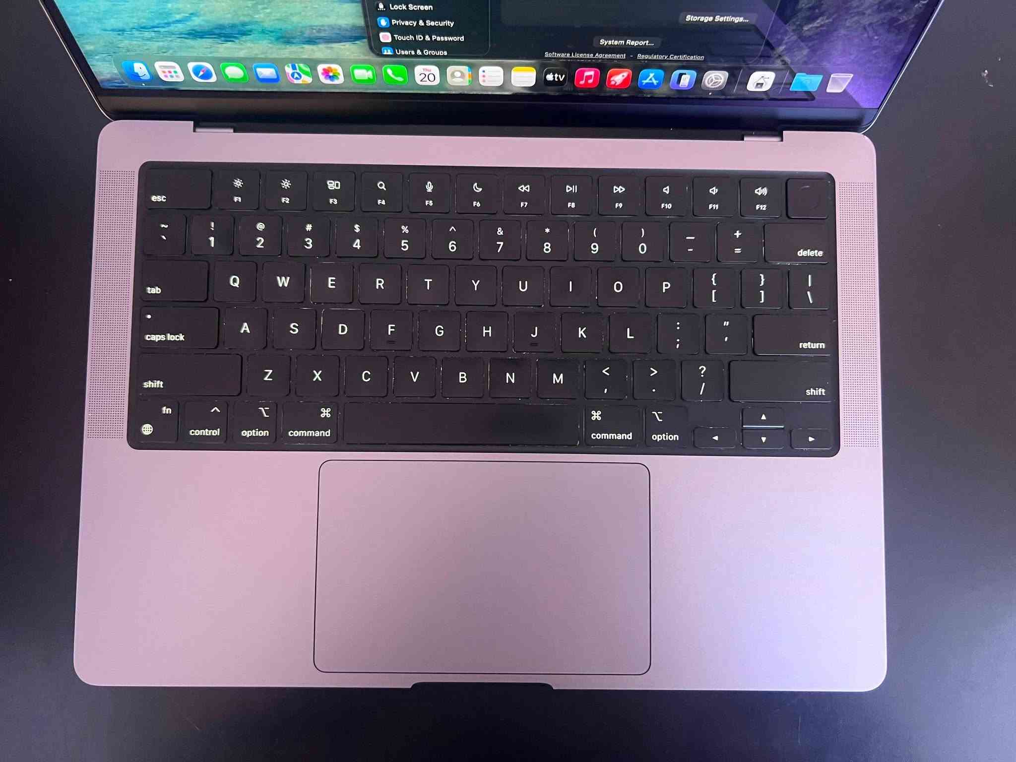 MacBook Pro 14” M2 Pro 
Ram 16 | SSD 500

Battery 87 | Cycle 157

1,450,000

***********

نص مكتوب في الصور:
- Device Name: bq40z651
- Pack Lot Code: 0
- PCB Lot Code: 0
- Firmware Version: 0b00
- Hardware Revision: 100
- Cell Revision: 4814
- Charge Information:
- The battery's charge is below the warning level: No
- Fully Charged: No
- Charging: No
- State of Charge (%): 76
- Health Information:
- Cycle Count: 157
- Condition: Normal
- Maximum Capacity: 87%
- System Power Settings:
- AC Power:
- System Sleep Timer (Minutes): 1
- Disk Sleep Timer (Minutes): 10
- Display Sleep Timer (Minutes): 10
- Sleep on Power Button: Yes
- Wake on LAN: Yes
- Hibernate Mode: 3
- Low Power Mode: No
- Prioritize Network Reachability Over Sleep: No
- Battery Power:
- Display Sleep Timer (Minutes): 2
- Wake on LAN: No
- Current Power Source: Yes
- Mac's MacBook Pro > Hardware > Power
- Sign in with your Apple Account
- Wi-Fi
- Bluetooth
- Network
- Battery
- General
- Accessibility
- Appearance
- Apple Intelligence & Siri
- Desktop & Dock
- Displays
- Menu Bar
- Spotlight
- Wallpaper
- Notifications
- Sound
- Focus
- Screen Time
- Lock Screen
- Privacy & Security
- Touch ID & Password
- MacBook Pro
- 14-inch, 2023
- Name Mac's MacBook Pro
- Chip Apple M2 Pro
- Memory 16 GB
- Serial number VXTT60R3LD
- macOS
- macOS Tahoe Version 26.3.1
- Built-in Liquid Retina XDR Display 14-inch (3024 x 1964)
- Display Settings...
- Storage
- Macintosh HD 464.01 GB available of 494.38 GB
- Storage Settings...
- System Report...