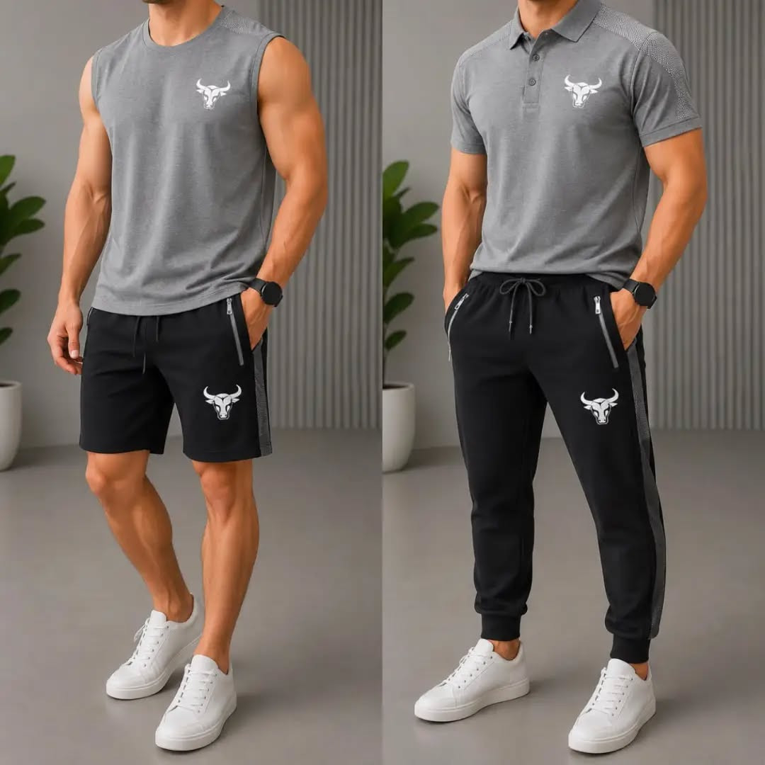 تراك قطن ليكرا • ٤ قطع • مقاسات M-XXXL