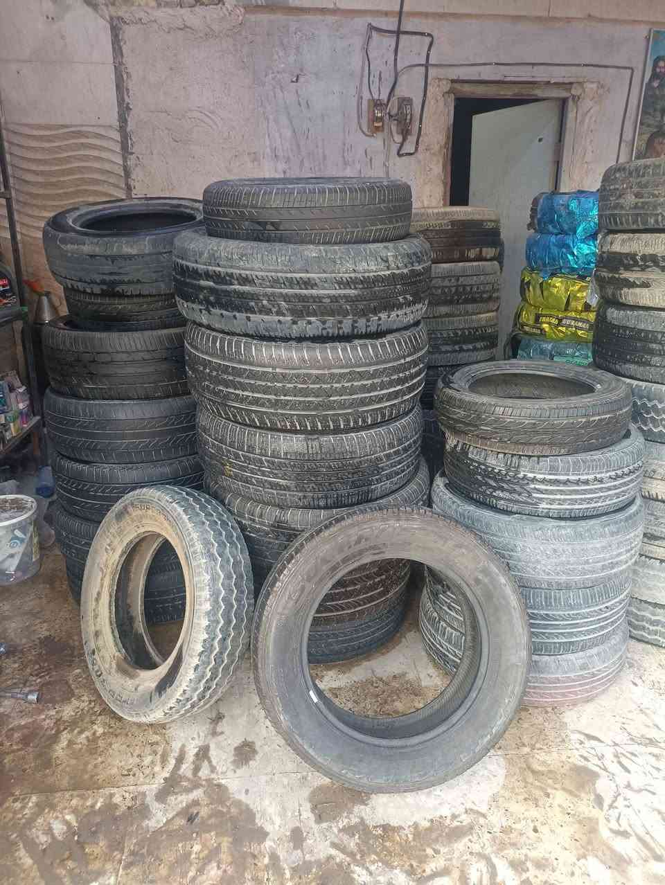 تايرات مستعمله مال فتح 25 زوج تعزيله مال محل كلهن ب 225 ابيعهن شلع قياساتهن 19 14 16 18 17 15 رمبات مال دهن طولهن مترتين حديد تزكام زاويه تتحمل كل السيارات سعرهن 250, راف مال دهن حديد اربع خانات طوله مترتين ب 70, حوض مال تايرات سعره 40, مكاني بابل الحله رقم ***********
