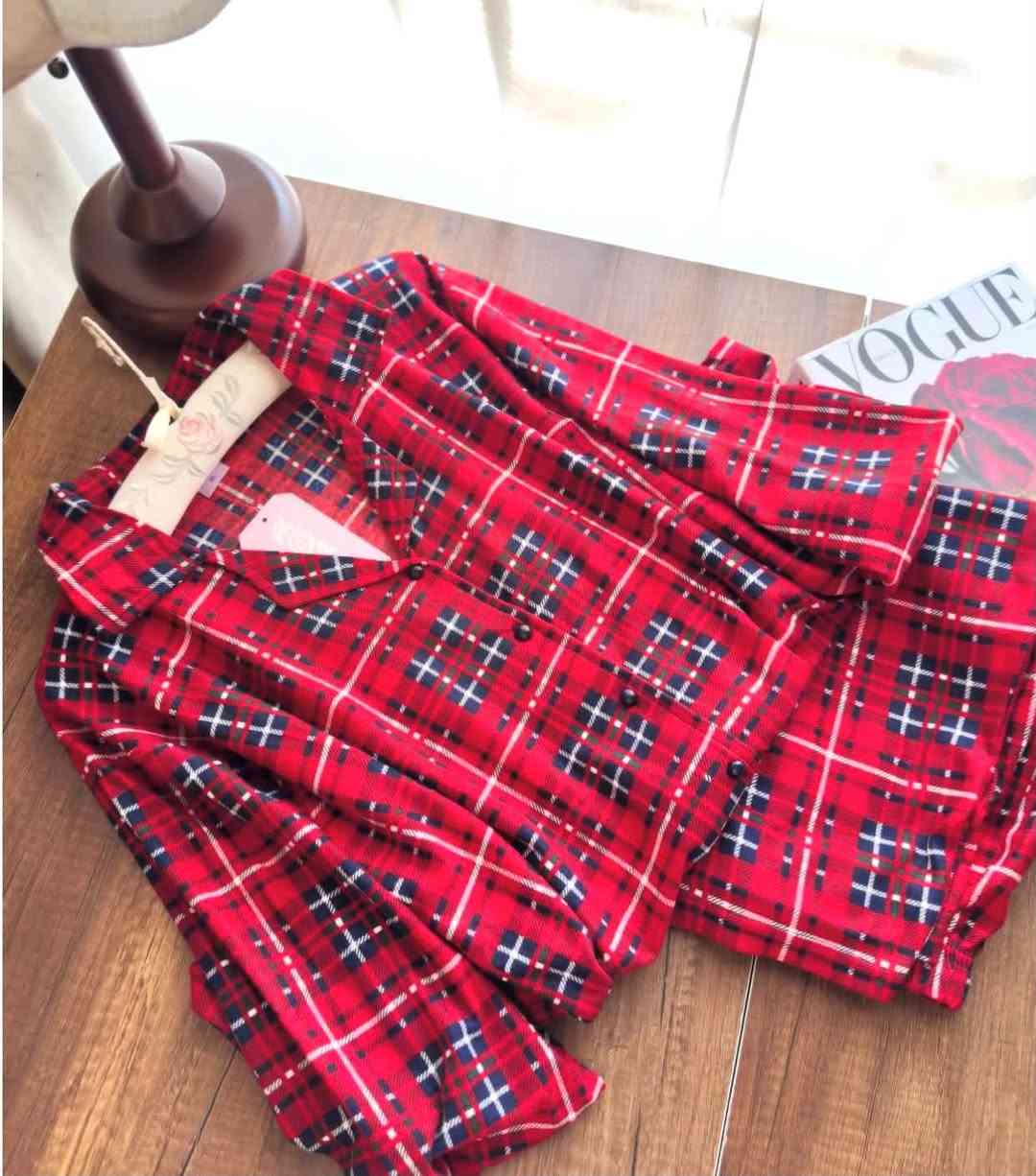 بجامه كاروهات • خامة ستيلا تركيه • مقاسات M/L/XL/XXL