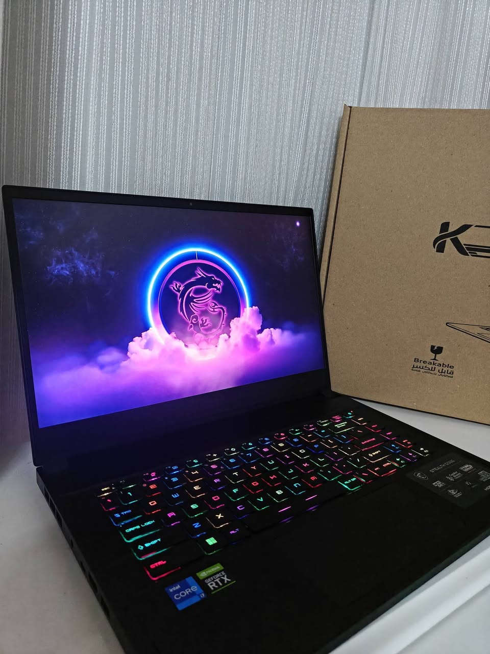 🔥 MSI Stealth GS66 – وحوش الأداء، الألعاب، والتصميم الاحترافي! 🔥
💻 المواصفات التقنية:

​🧠 المعالج (CPU): Intel® Core™ i7-12700H (الجيل الثاني عشر، 14 نواة، سرعة تصل إلى 4.70 GHz لأداء خارق)

​🎮 كرت الشاشة (GPU): NVIDIA® GeForce RTX™ 3070 Ti (بسعة 8GB GDDR6، أداء جبار للألعاب الثقيلة وبرامج المونتاج)

​⚡ الرام (RAM): 16GB DDR5 (سرعة فائقة جداً لتعدد المهام بسلاسة تامة)

​💾 التخزين (Storage): 512GB NVMe PCIe SSD (سرعة فائقة في الإقلاع ونقل الملفات)

​🖥️ الشاشة (Display): 15.6 بوصة FHD (1920 × 1080) IPS-Level بتردد خيالي 240Hz (سلاسة مطلقة وحركة فائقة النعومة في الألعاب) 

​⌨️ الكيبورد: Per-Key RGB Gaming Keyboard من SteelSeries (إضاءة مخصصة لكل مفتاح)

​🛠️ التصميم الهيكل: هيكل معدني أنيق ومتين من الألومنيوم الخفيف

​✨ حالة الجهاز: جهاز بحالة الزيروو نظيف جداً وبحالة ممتازة (بەکارهاتووی خاوێن و بێ کێشە) مناسب للألعاب القوية والمونتاج والهندسة.

​📞 للتواصل (واتساب أو اتصال): ***********

📍 العنوان: كركوك – بنجا علي (کەرکوک – پەنجا عەلی)

🏢 شركة خوبيب للابتوبات (Laptop Khubaib
