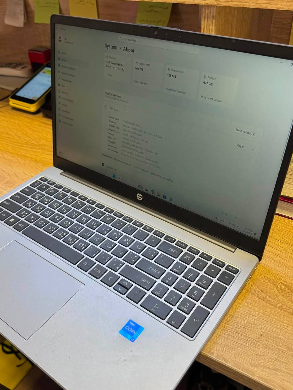 السلام عليكم لابتوب للبيع hp موصفات بالصورة جهاز نضيف وستعمالة قليل للاستفسار الاتصال على ***********
