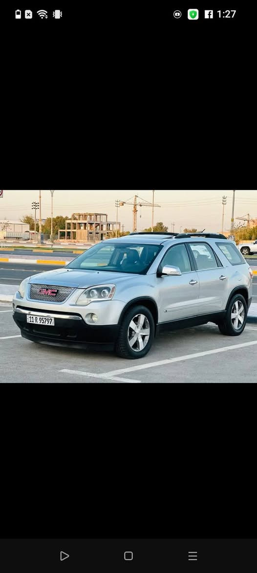 🚘 للبيع GMC Acadia موديل 2009
المالك: عباس عدنان وادي

🔹 سنوية جديدة
🔹 السيارة شبه خالية من الحوادث، فقط شبر بالباب الخلفي
🔹 كفالة عامة من الضربة
🔹 بنورما
🔹 محرك V6
🔹 7 راكب
🔹 تحكم ستيرن
🔹 كشنات كهرباء
🔹 شاشة
🔹 سقف شاشة
🔹 شاشة دشبول
🔹 كاميرا خلفية
🔹 سياقة ذاتية
🔹 خزن ميموري
🔹 الكهرباء كلها شغالة وما بيها نقص
🔹 التبريد شغال
🔹 تخم تأيير السيارة مجهزة فول

السيارة فل كامل ومواصفاتها ممتازة.
السعر: 135 وقابل للتفاوض بالمعقول.

📍 المكان: بابل – الحلة
📩 للجادين: راسلني خاص، وبيك خير ودلل.

📞 ***********،موجود اتصال ومراسله واتساب 

للعلم، مواصفات أكاديا 2009 تشمل محرك V6 سعة 3.6 لتر وناقل حركة أوتوماتيك 6 سرعات، مع توفر 7 مقاعد بحسب الفئة.
